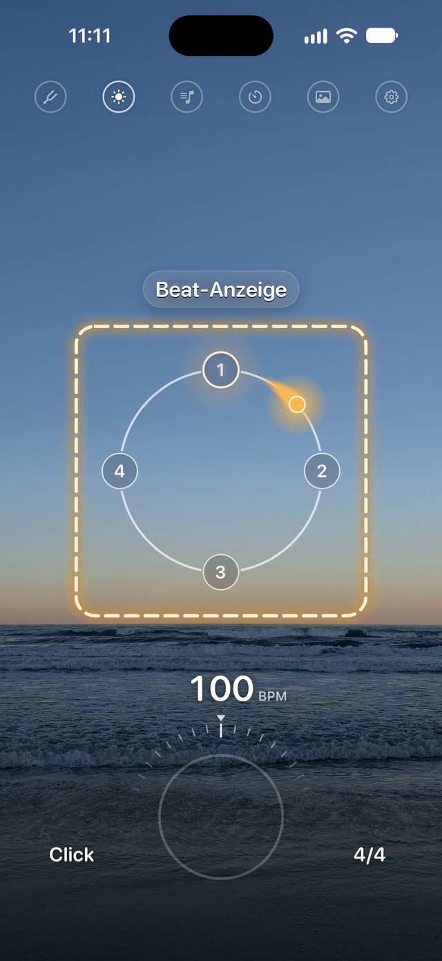 Beat-Anzeige nach deinem Geschmack.