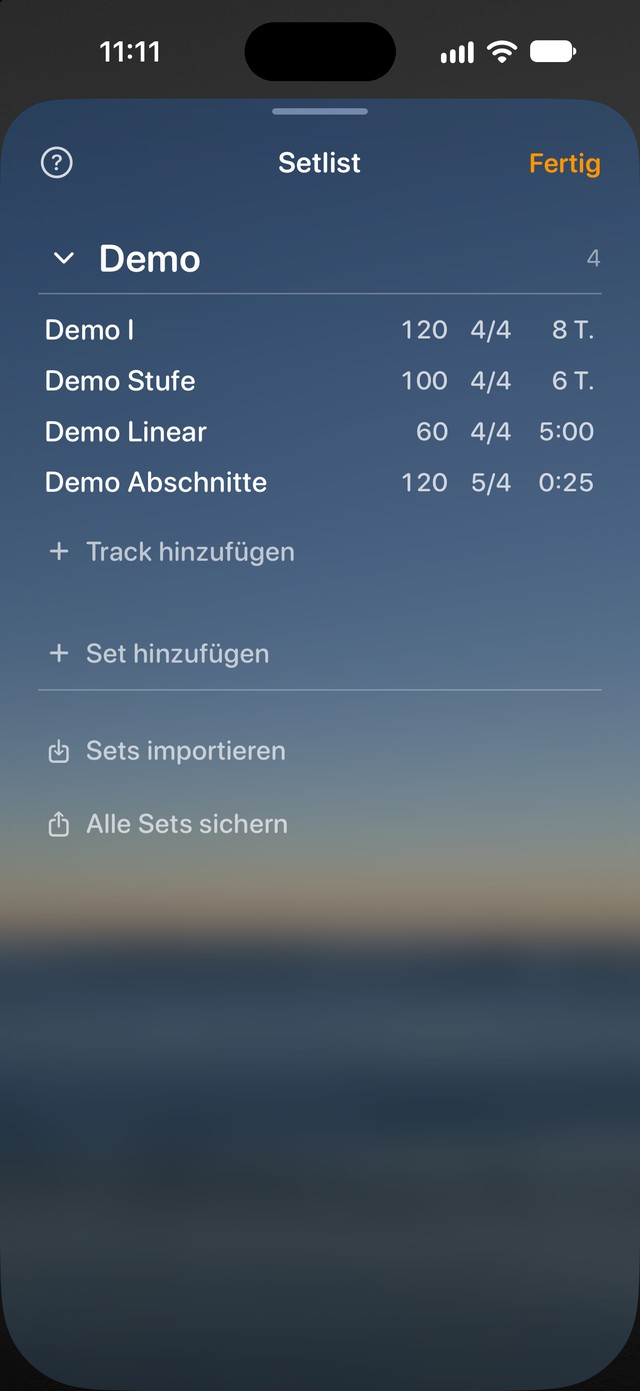 Dein Set. Song für Song.