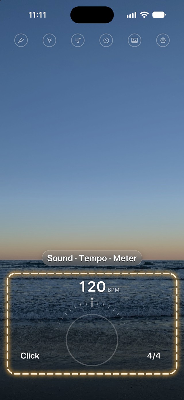 Sound, tempo and meter at your fingertips.
