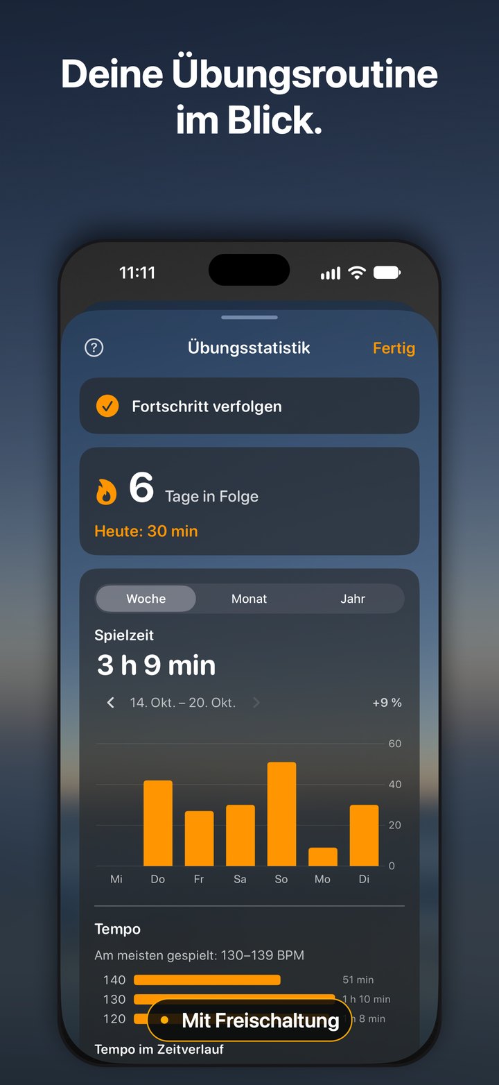 Deine Übungsroutine im Blick