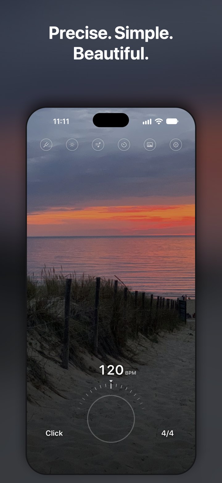 Metronome with feeling: precise, simple, beautiful